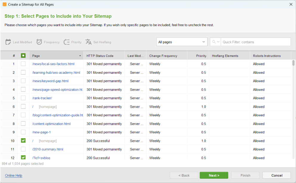 Adiing URLs to your sitemap