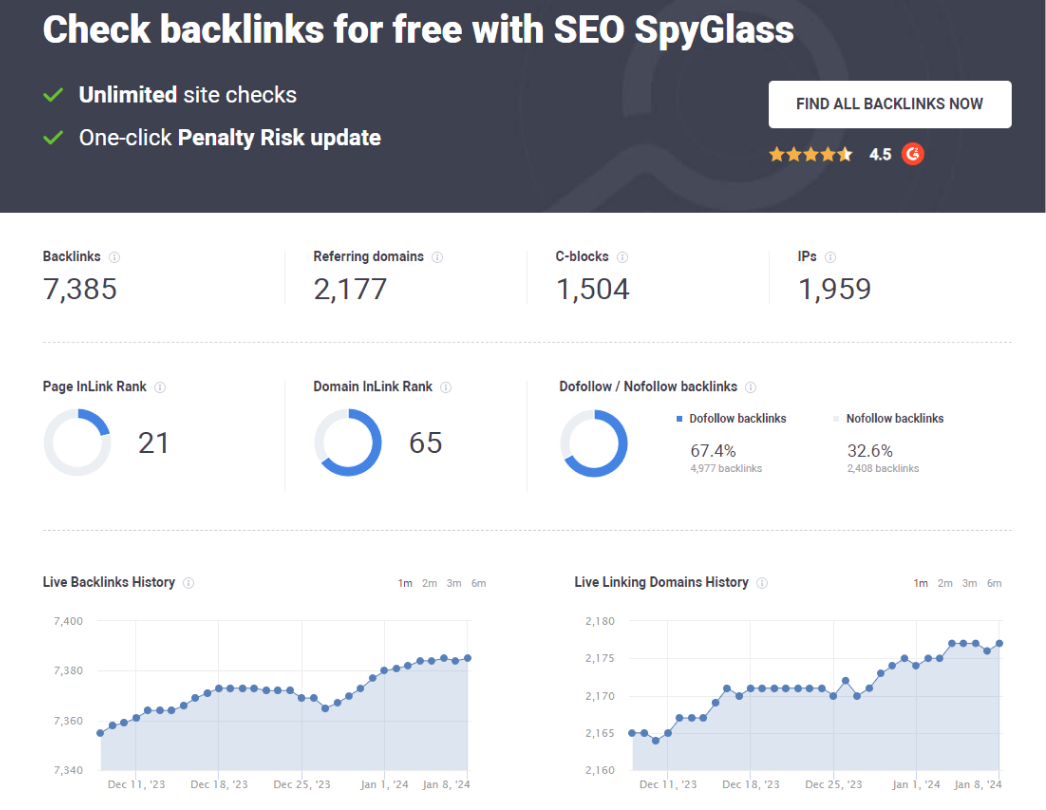 free backlink checker by SEO PowerSuite