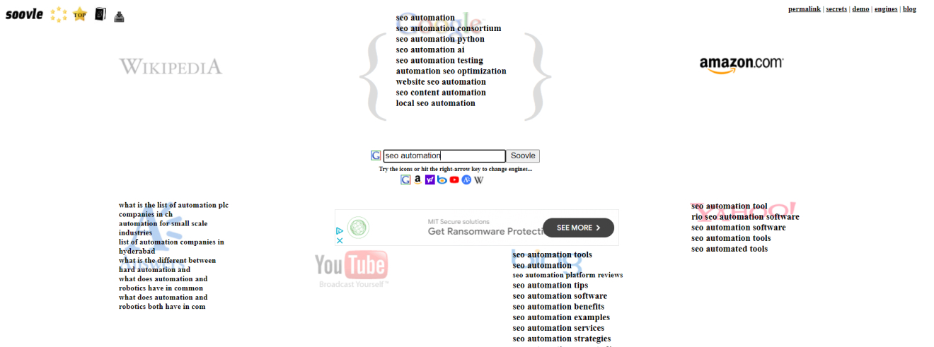 Soolve for keyword research
