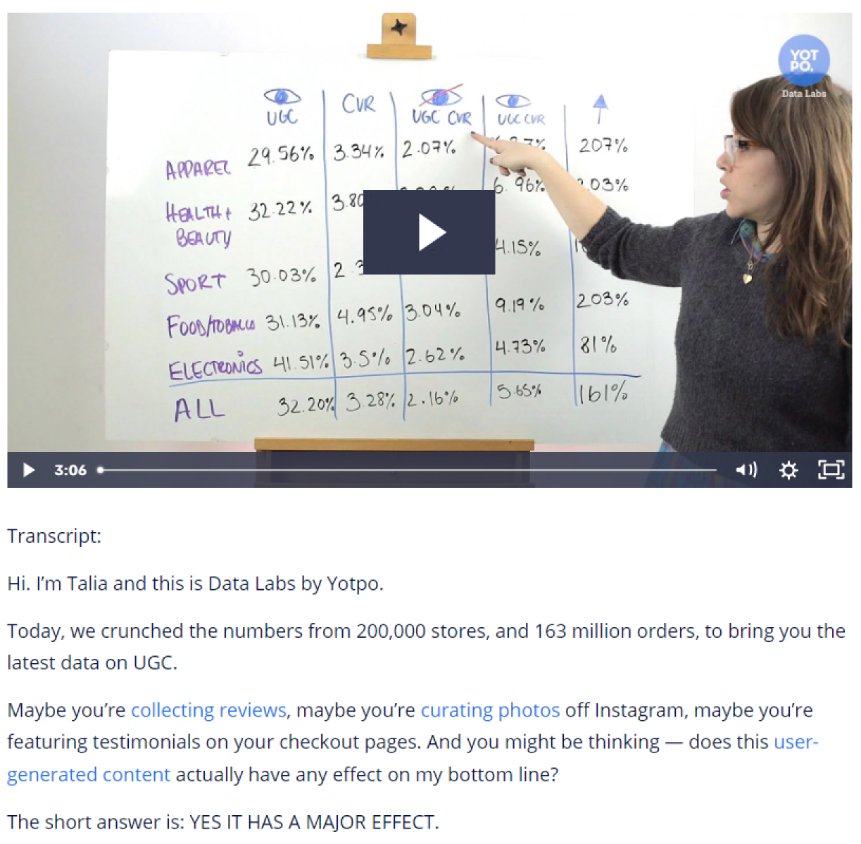 example of a video transcript