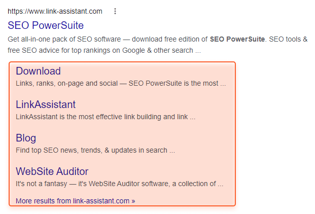 serp 사이트링크