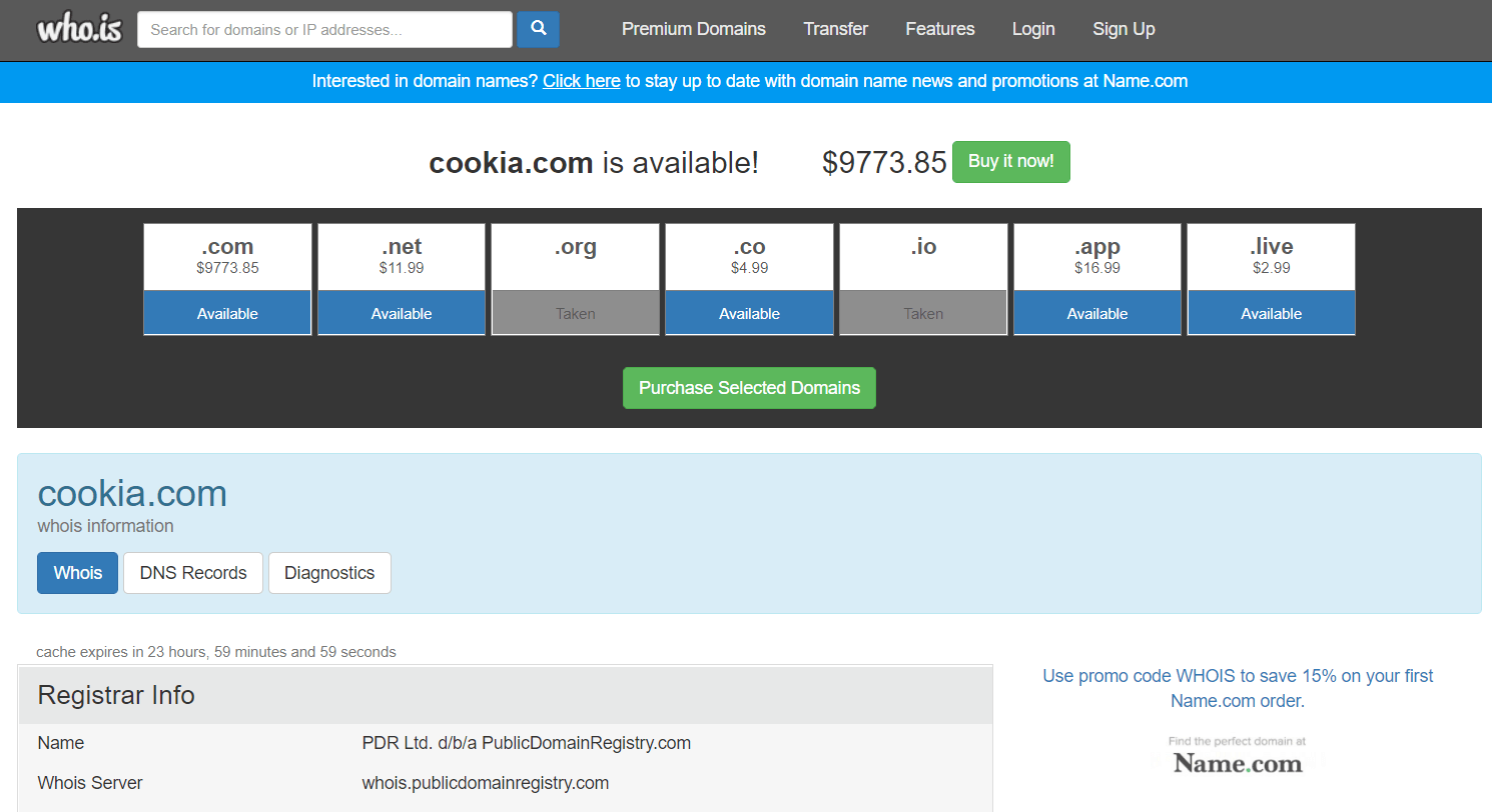 whois search