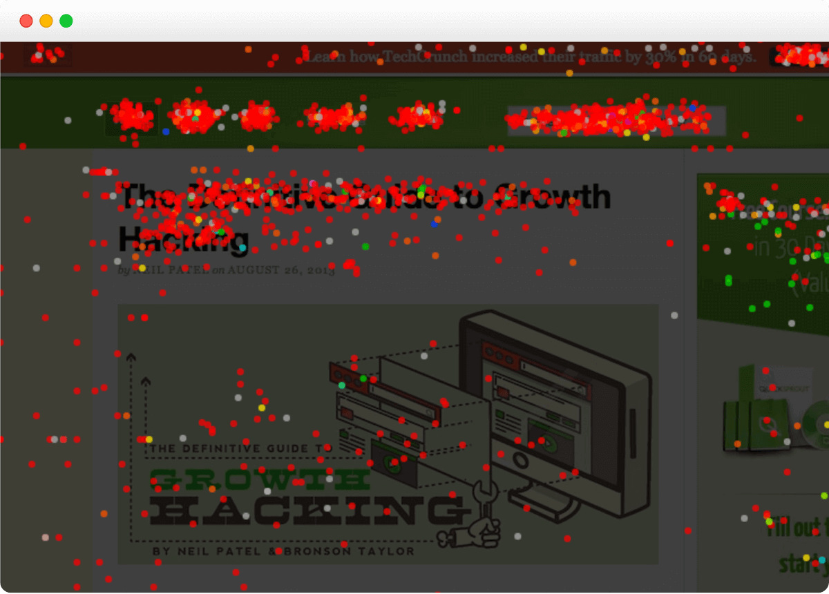 Confetti report of Crazy Egg