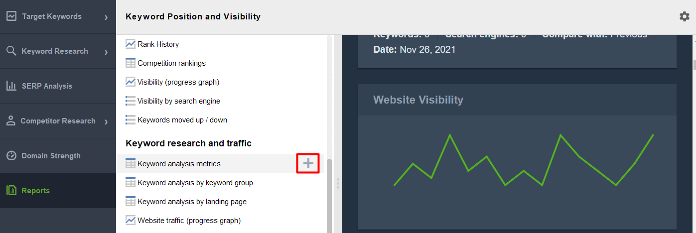 add a widget to your report