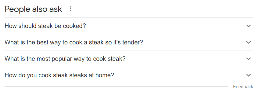 People also ask section of Google