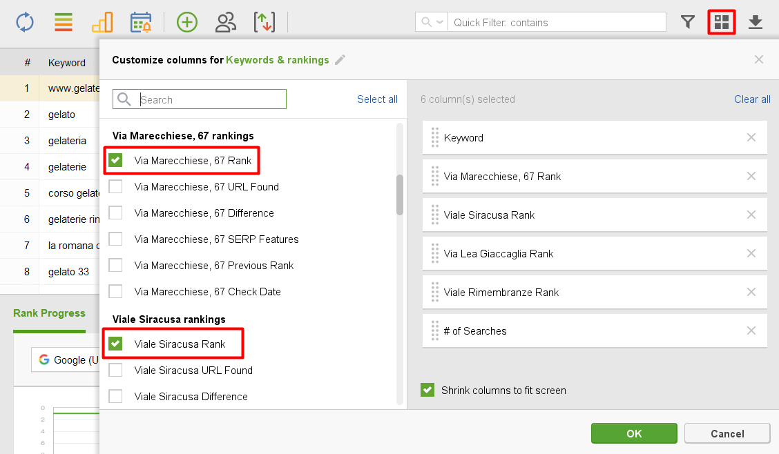 adding new columns to workspace