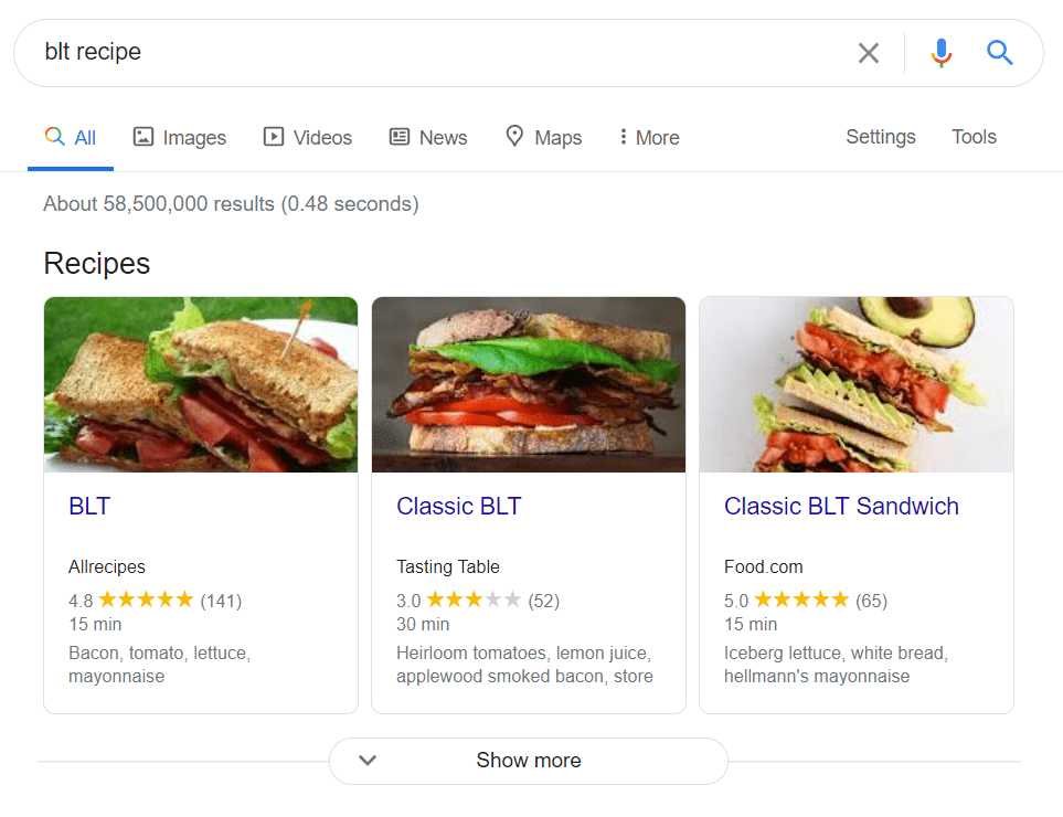 filtered keywords