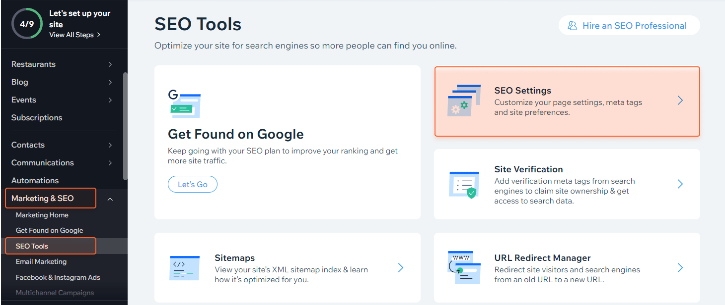specifying the search address in WebSite Auditor