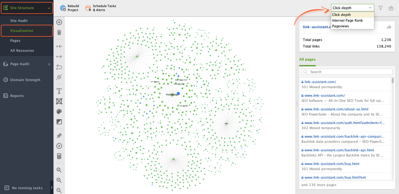 Visualize website structure