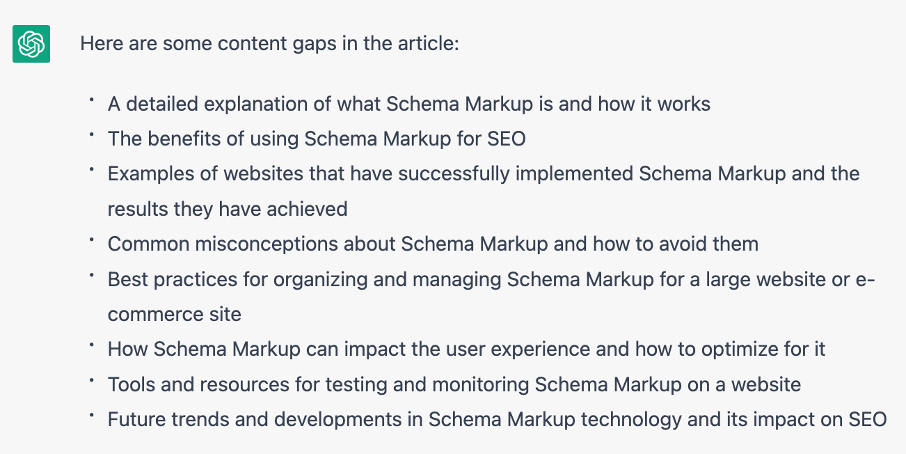 ChatGPT finds gaps in your content