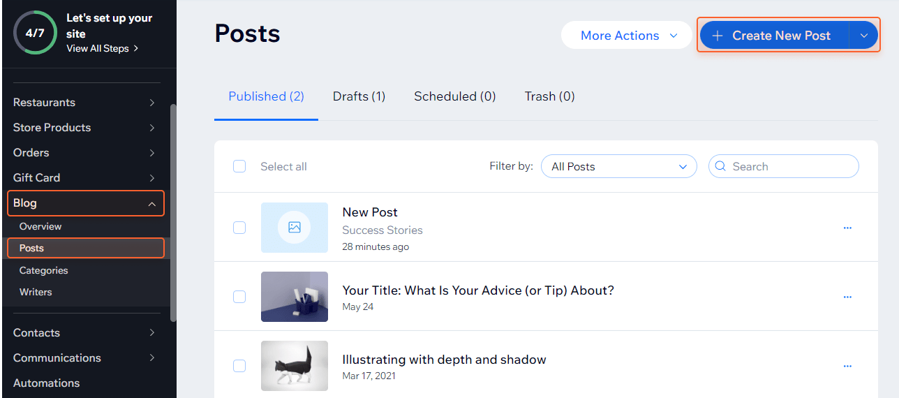 adding new blog post