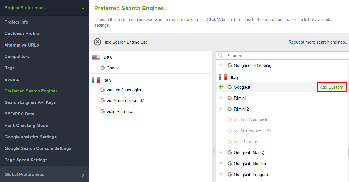 creating custom search engines