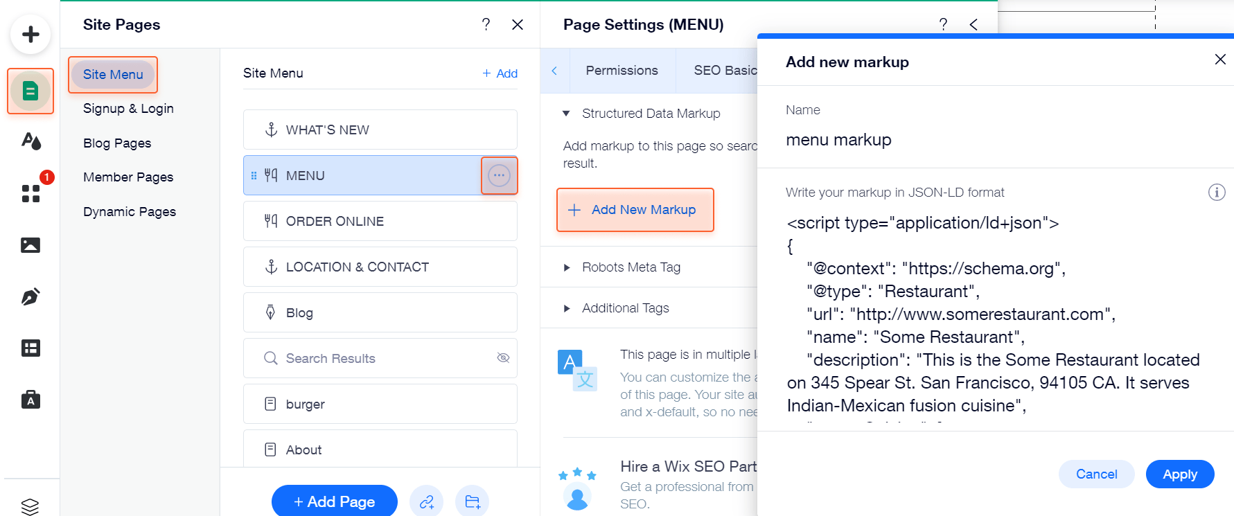 adding schema markup