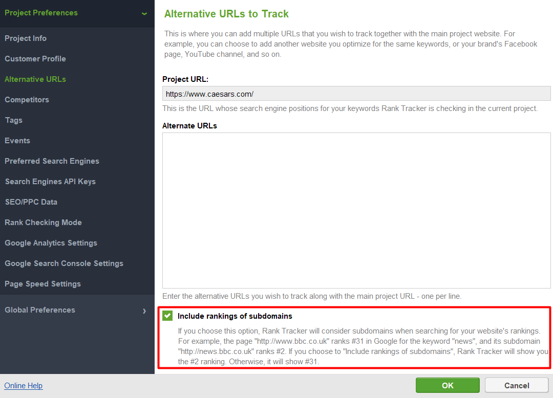 enable subdomain tracking