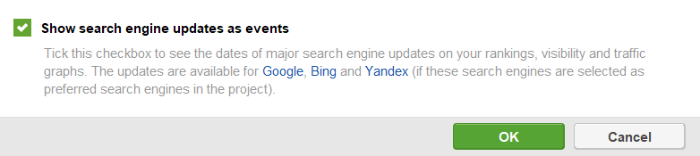 show Google updates as events