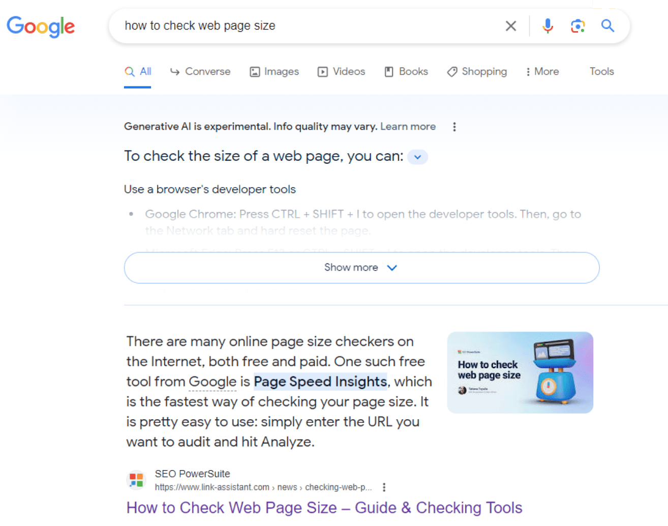 featured snippets sge