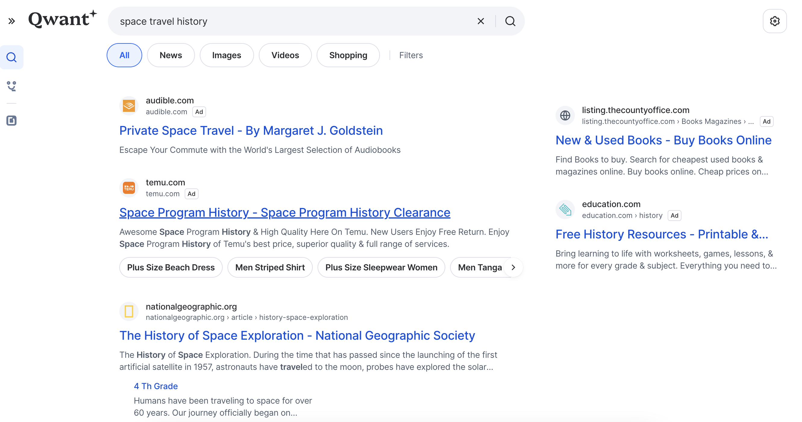 Qwant search