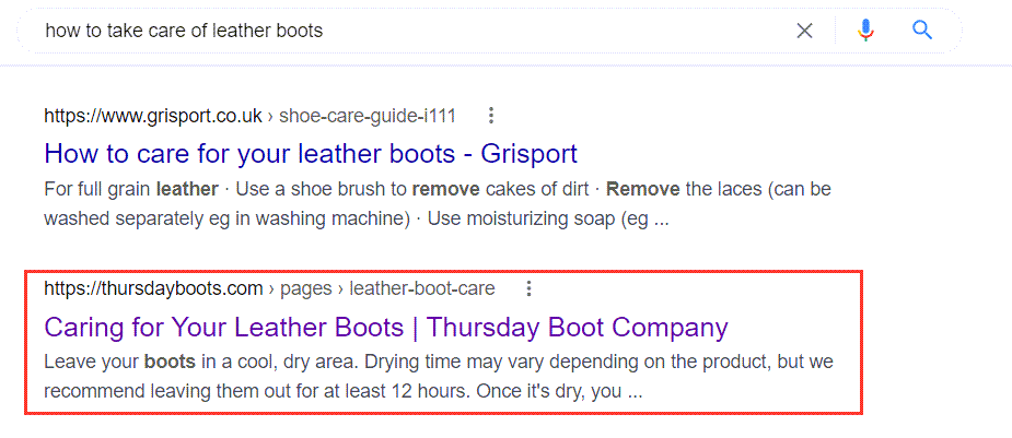 google serp