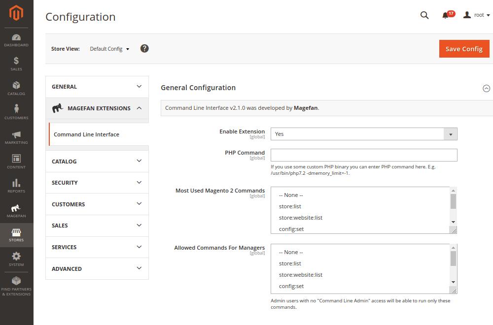 Adobe Commerce (Magento) interface