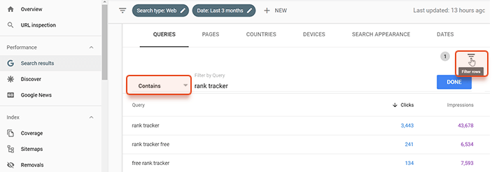 Find your brand keywords in Search Console