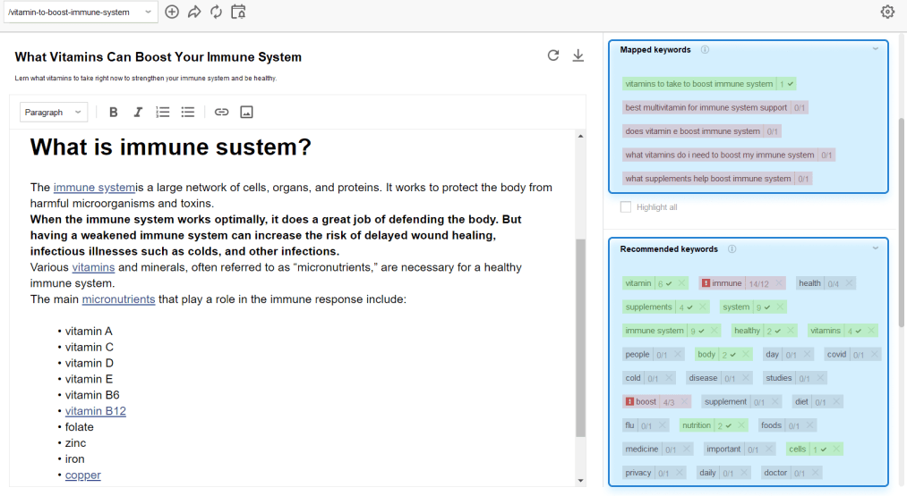 keyword recommendations