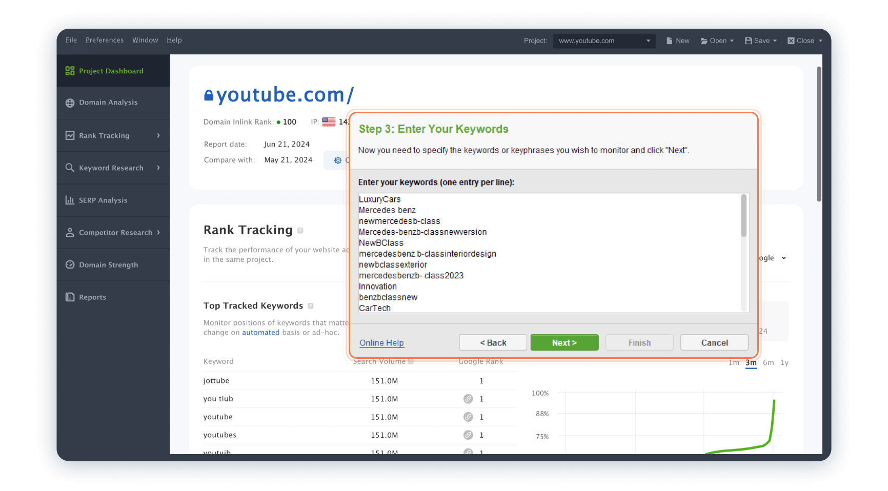 Customize columns to add all your local search engines to be visible in the workspace