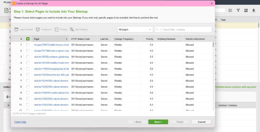 generating sitemap with WebSite Auditor