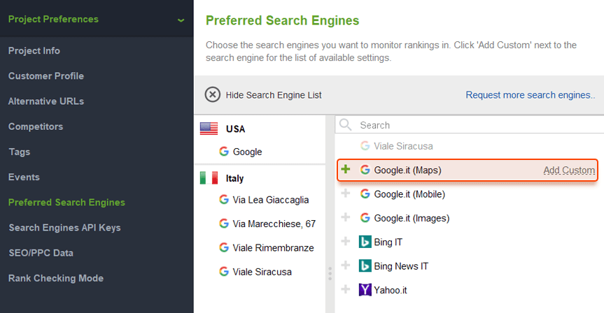 Choose various crawler bots to check how different search engines see your site