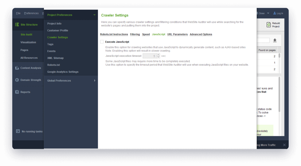 Site audit report