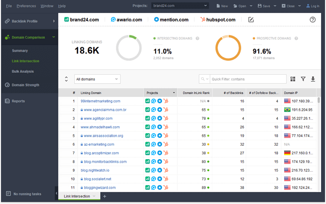 Create custom Domain Strength report with Competition Rankings