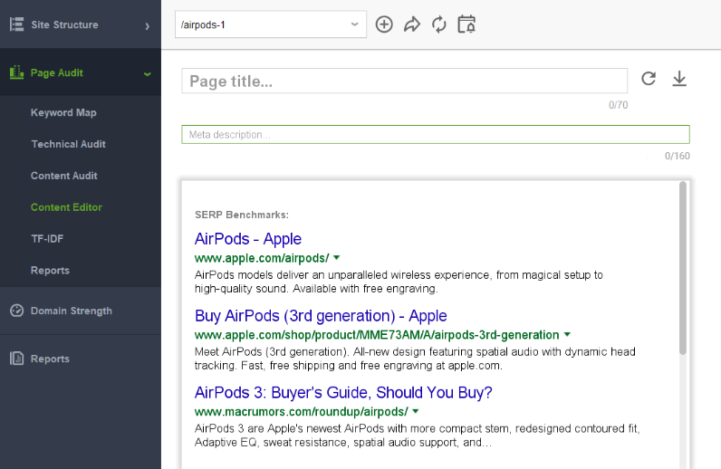 Meta description SERP benchmarks