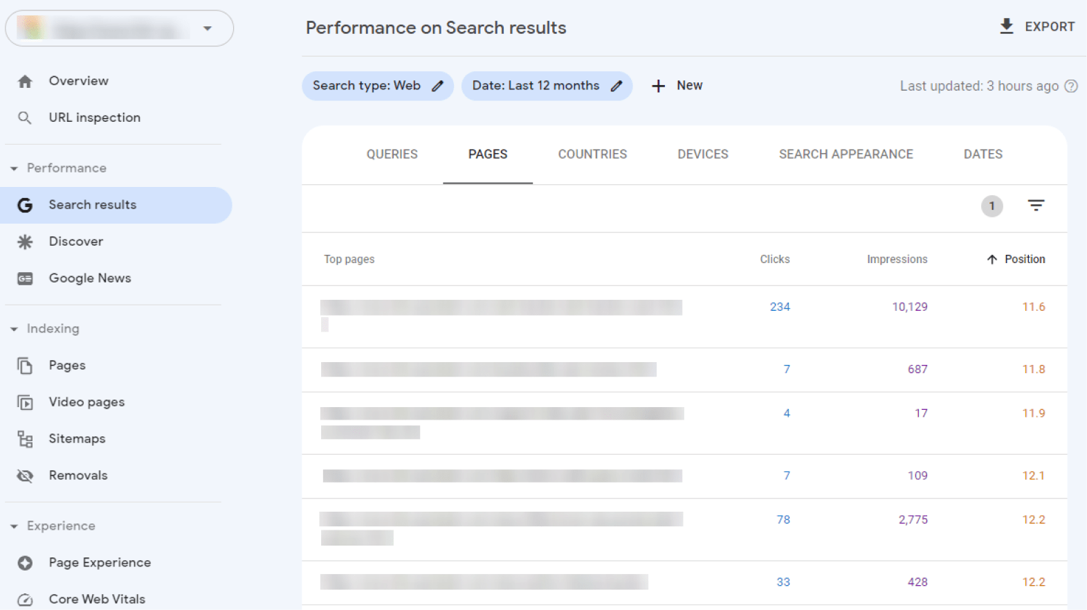 finding undeperforming pages in GSC