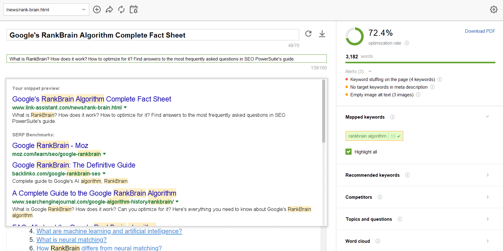 Page optimization in Content Editor