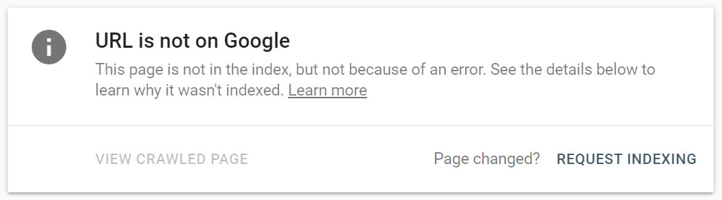 unindexed page